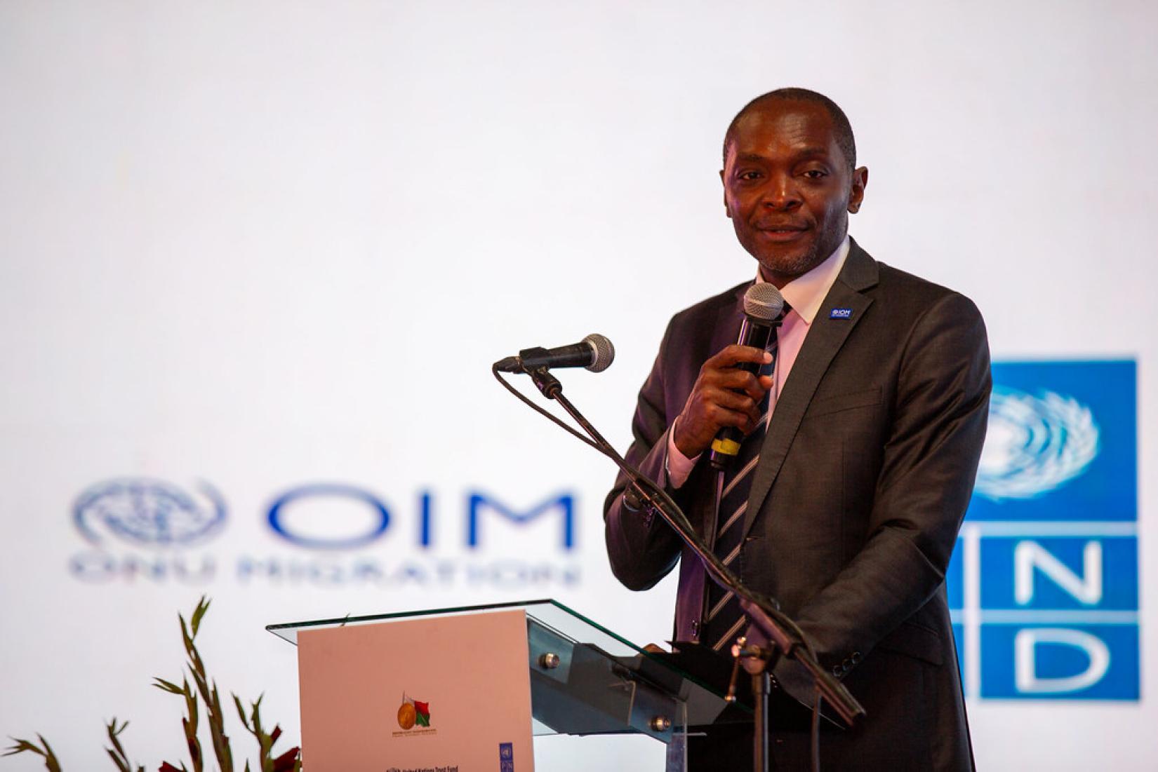 Chef de mission de l’OIM, M. Roger Charles Evina